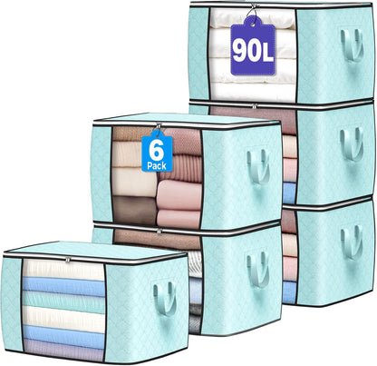 90L Large Storage Bags, Clothes Storage Bins Closet Organizers