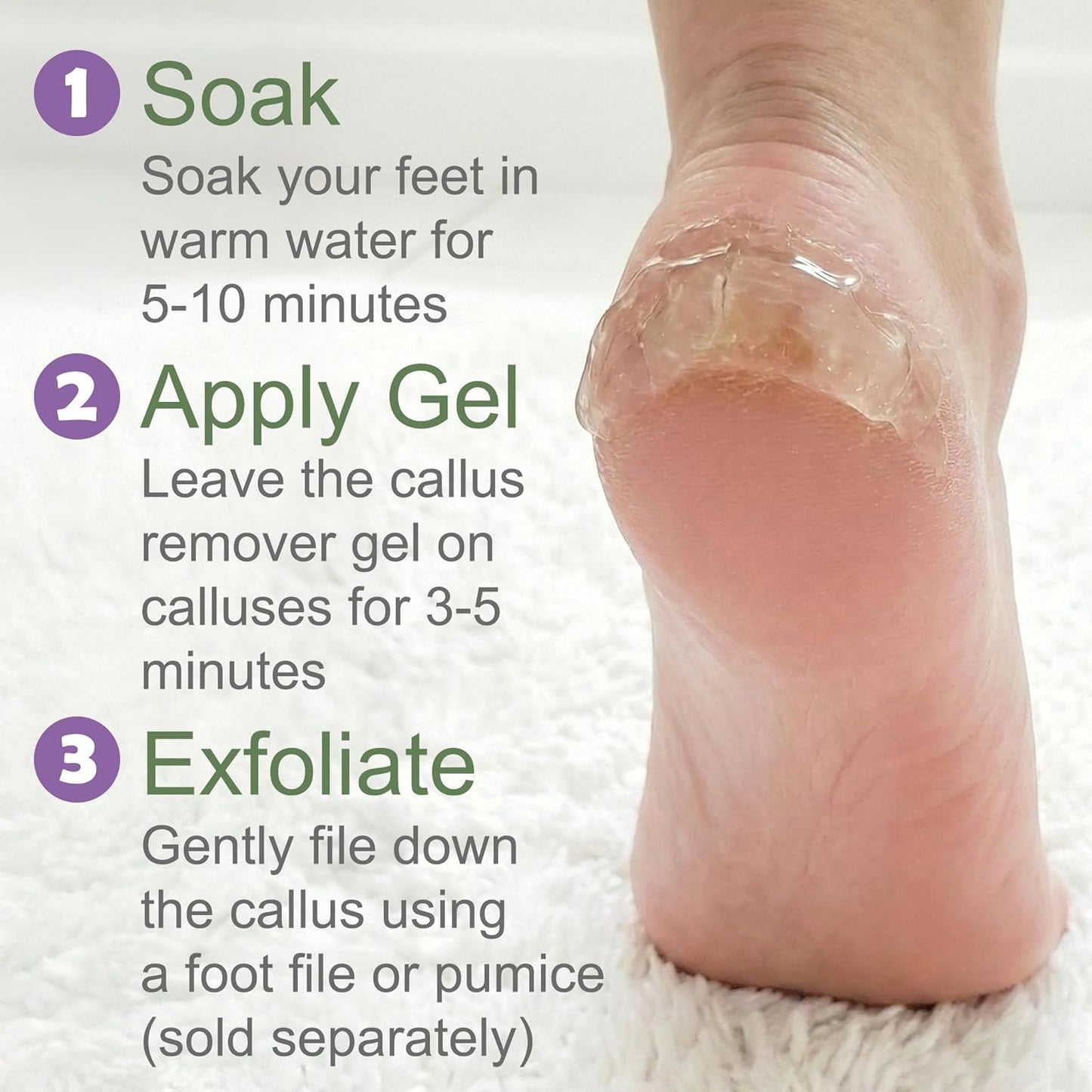 Dr. Entre's Callus Remover Gel Kit for Feet: Foot File, Pumice Stone, 5 Glove Pairs for Gel Application, Spa Kit, Foot Care, Pedicure Tools, Scrubber, 8oz