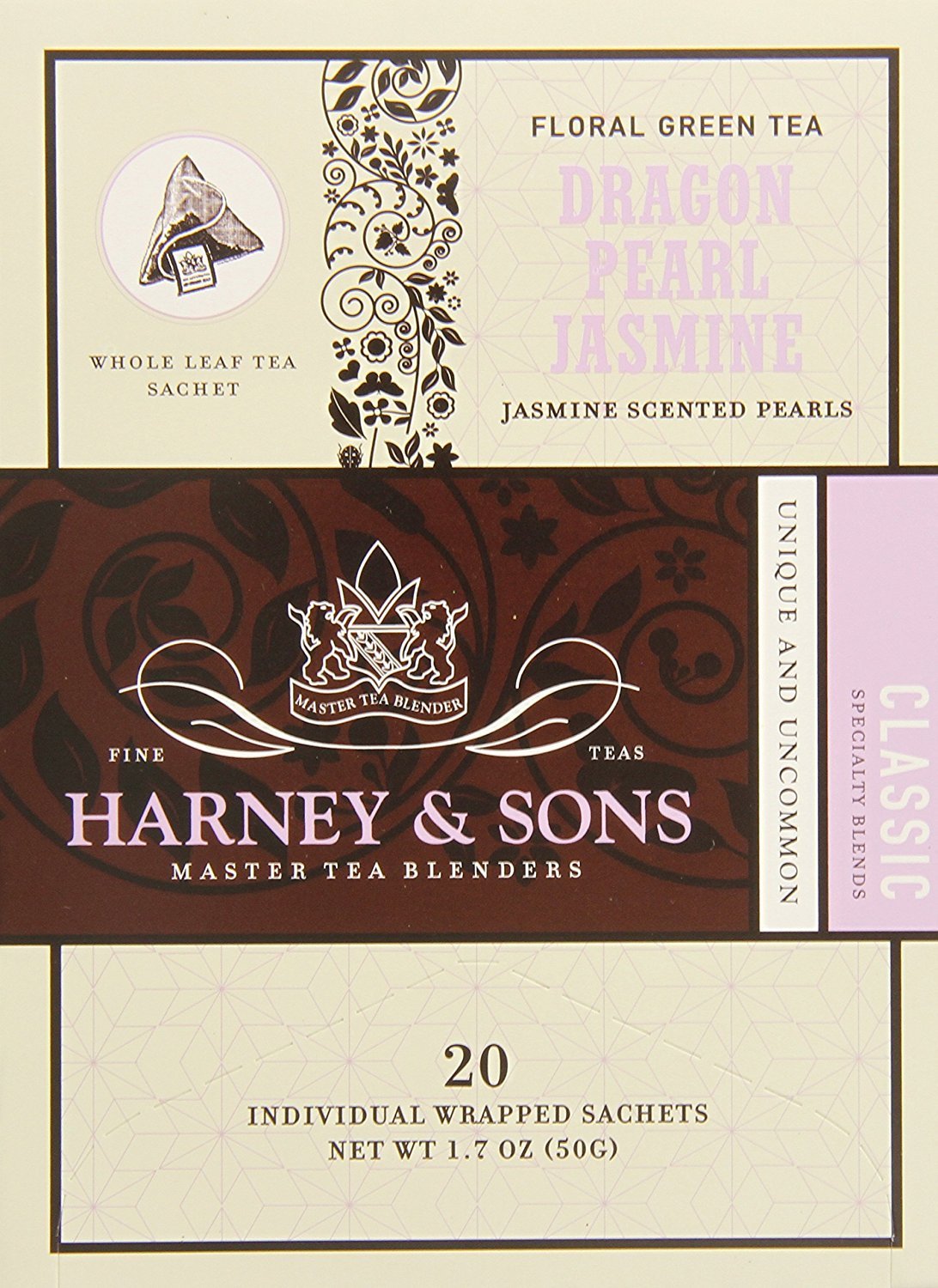 Harney & Sons Dragon Pearl Jasmine Tea, 20 Wrapped Sachets