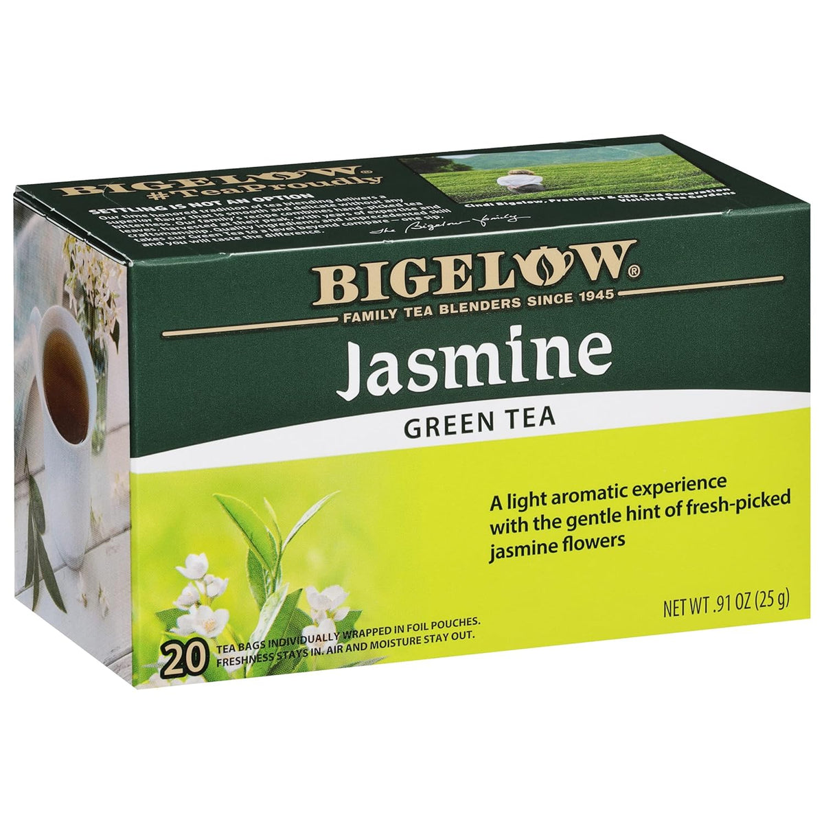 Bigelow Tea Jasmine Green Tea, 20 Count (Pack of 6)