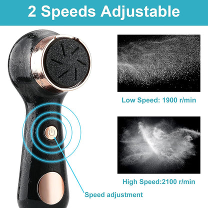 Callus Remover for Feet, Nicebirdie Electric Foot File Callus Removers Rechargeable Waterproof Pedicure Tools Foot Scrubber Shaver Feet Care Tool for Cracked Heels Dead Skin （Green）