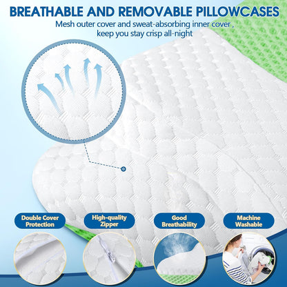 CHxxy Cervical Neck Pillow for Pain Relief Sleeping, Memory Foam Pillows