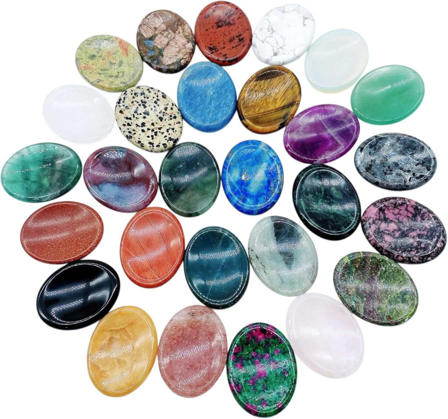 Natural Polished Thumb Palm Crystal for Meditation, Labradorite Worry Stone for Stress Relief, Anxiety Support & Pocket Reiki Healing