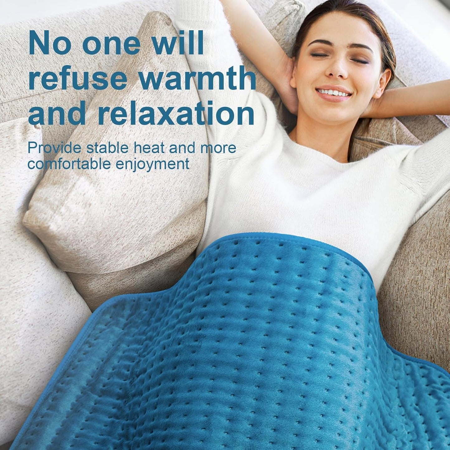 Heating Pad for Back, Electric Heating Pads for Cramps/Abdomen/Waist/Shoulder with 6 Heat Settings and Auto-Off, Moist/Dry Heat pad, Mothers Day Gifts for Mom Women Wife Grandma, 12" x 24"