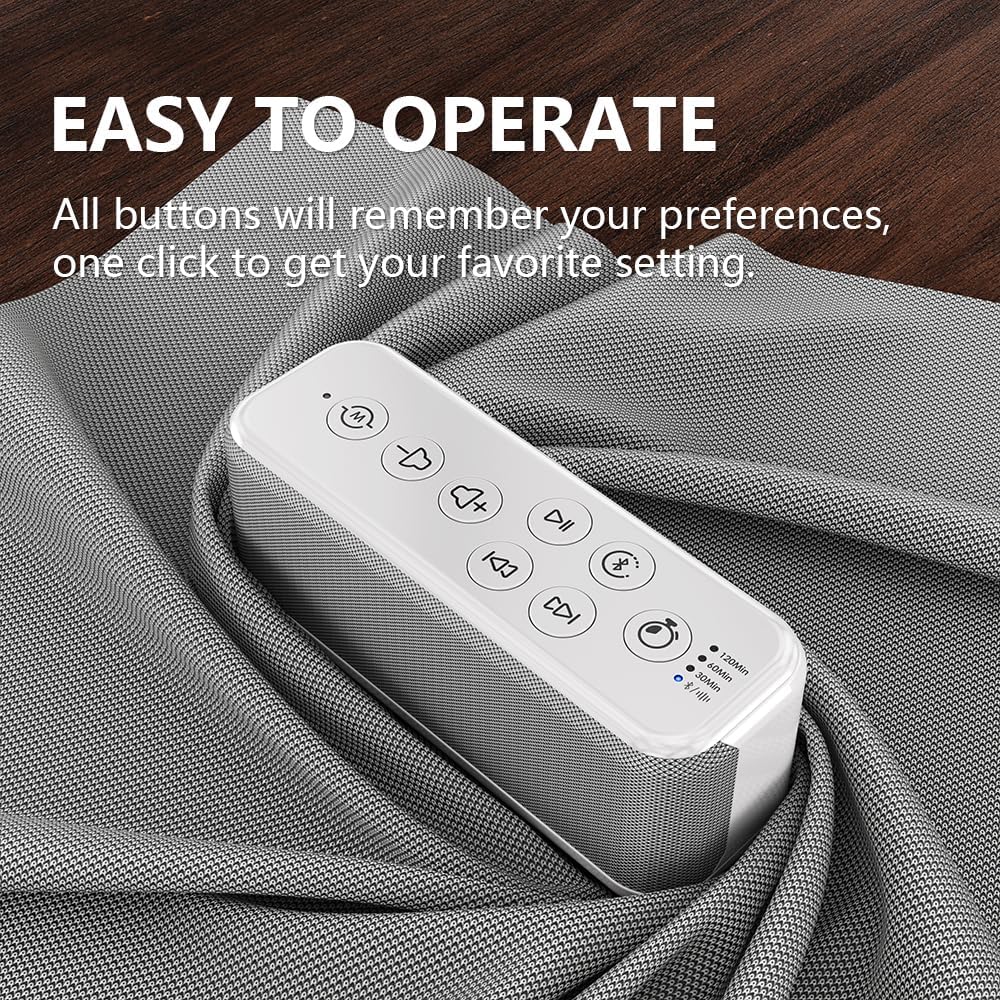 OnLyee White Noise Machine for Office Privacy, USB Rechargeable Sound Machine with 42 Non-Looping Sounds, Auto-Off Timer for Focus, Sleep and Travel