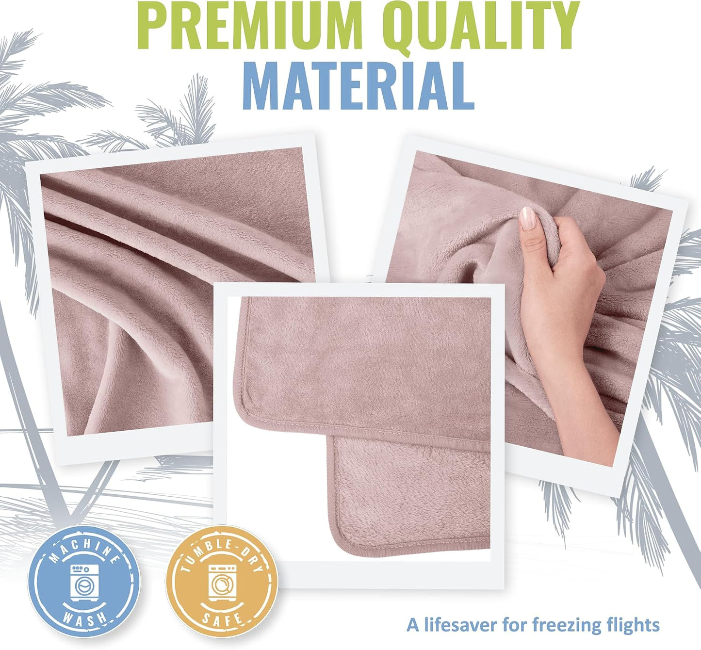 BOACAY Soft & Warm Travel Blanket for Airplane & Car - Long Flight Essential for Women, Men, Kids - Compact Pillow with Luggage Sleeve & Backpack Clip