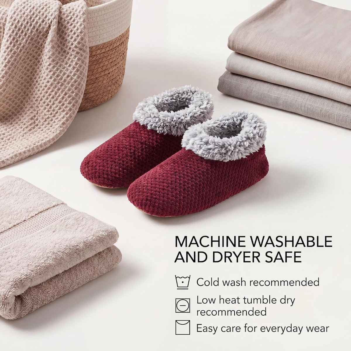 Cozylook Fuzzy Slippers for Women Indoor Soft Sole Slipper Socks