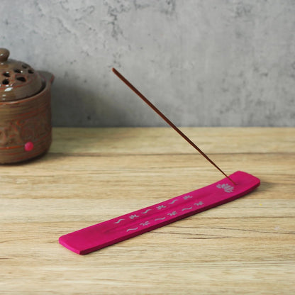 Hosley Wood Incense Holder Sun 10 Inches Ideal Gift for Wedding, Aromatherapy, Zen, Spa, Reiki, Meditation