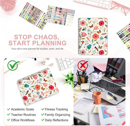 Planner 2026-2027, Weekly and Monthly Calendar Planner, JUL 2026 - JUN 2027 | Academic Year, Daily Agenda Book, A5(6.3'' x 8.5''), Sprial Bound, Inner Pocket, Office School Use