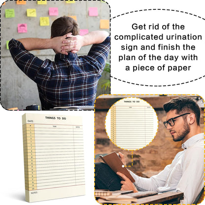 Spakon 300 Sheets Daily to Do List Notepad Notebook Library Card to Do Planner Checklist Memo Writing Pad Schedule Reminder Office Homework Planner for Task, 6" x 8(Classic,White)