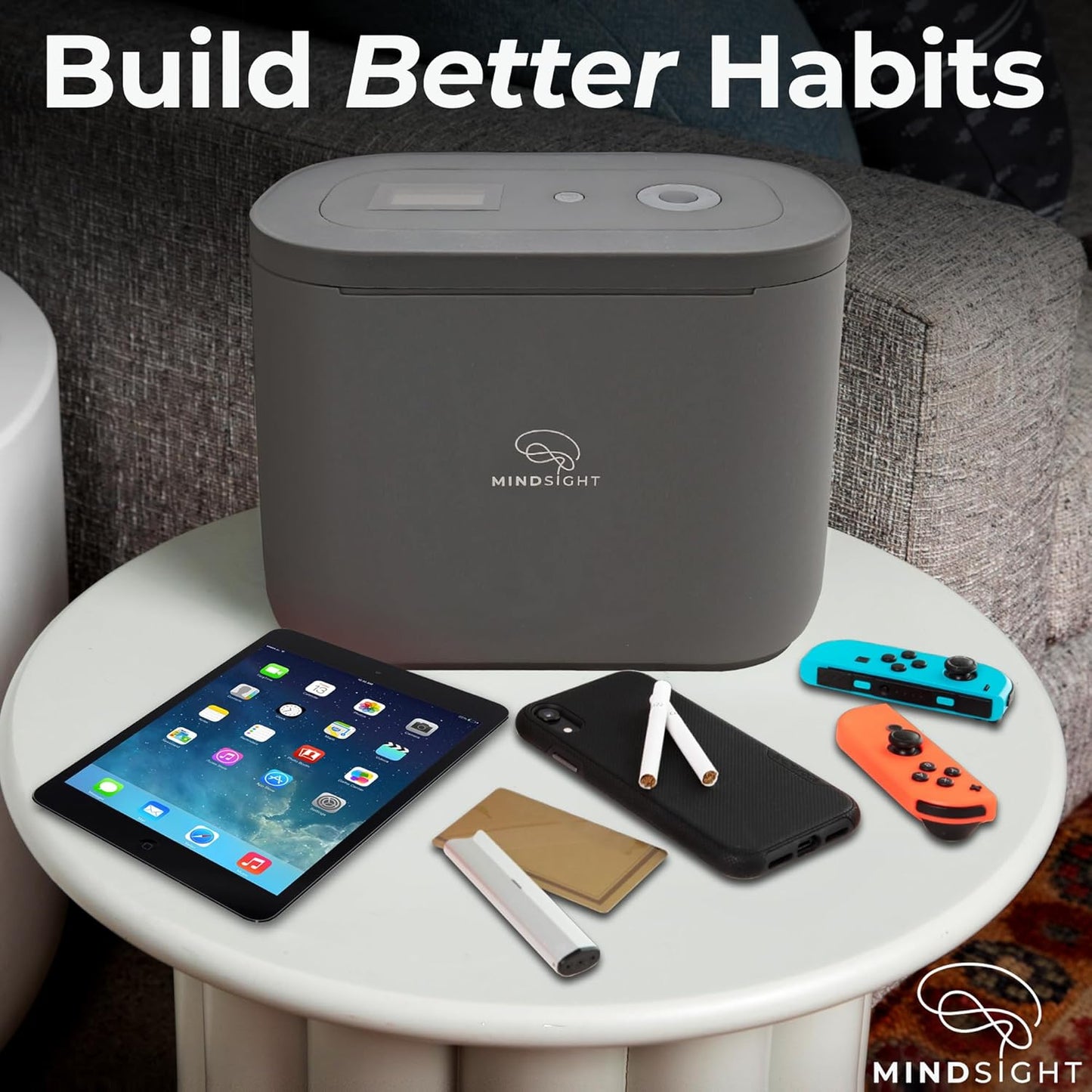 Mindsight Timed Lock Box | Unplug from Phones, Video Games, Social Media, Snacks & Cravings | 3 Modes based on Willpower | Easy to Use | Out of Sight ~ Out of Mind | Boost Your Mental Wellness