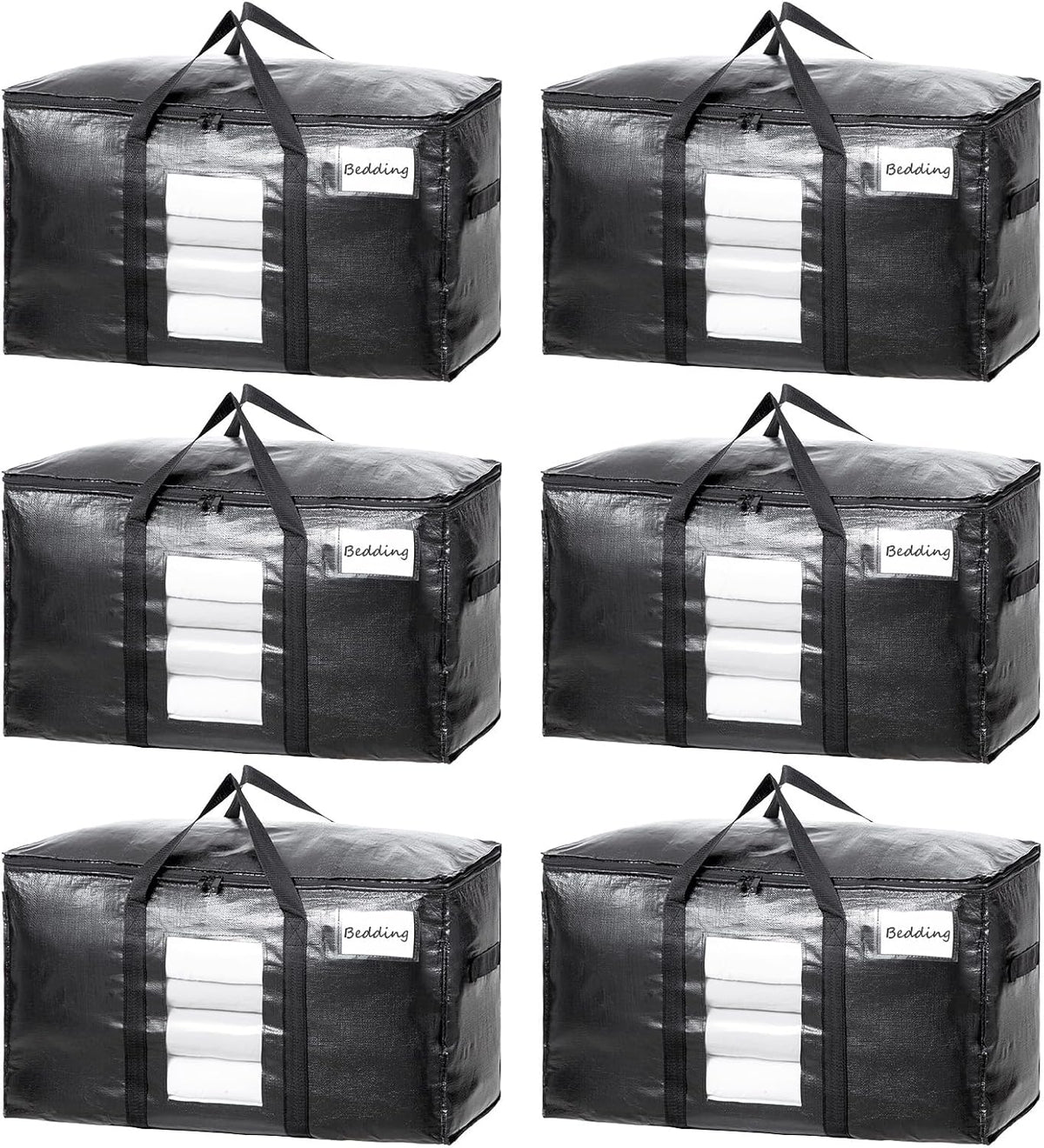 TAILI Blue Extra Large Moving Bags,Storage Bags with Visible Window