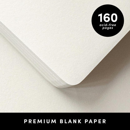 PAPERAGE Lined Journal Notebook, Hardcover Journal for Women & Men, 160 Pages, (5.6 in x 8 in), College Ruled Journaling Notebook for Work, School Supplies & Note Taking, (Black)