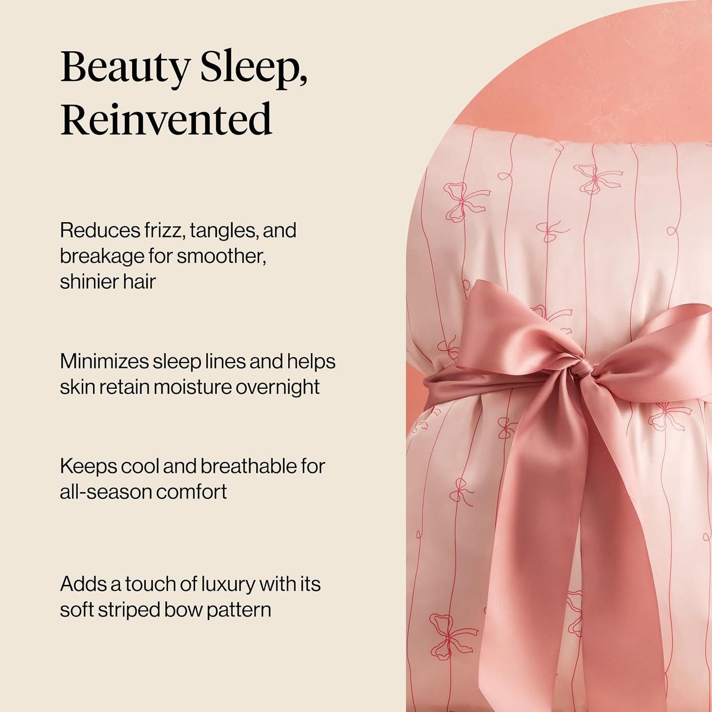 Kitsch Satin Pillowcase with Zipper for Hair & Skin - Softer Than Silk Pillow Cases, Smooth Cooling Satin Pillow Case, Wrinkle-Free, Machine Washable - Pillow Cases Standard Size (19x26) - Blush