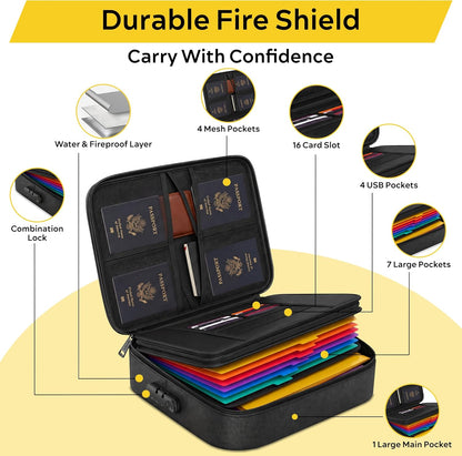 Fireproof Document Bag - Fireproof Box [Thermal Insulated] Fireproof Safety