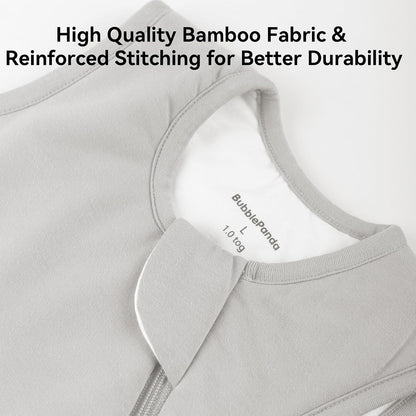 BubblePanda Rayon Made from Bamboo Sleep Sack 0-6 Months 1.0 Tog Soft Toddler Sleeping Sack 3-6 Months for Infant Newborn Babies 2-Way Zipper Baby Wearable Blanket 0-3 Months