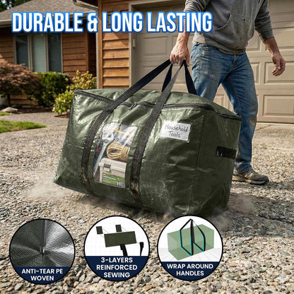 TAILI Blue Extra Large Moving Bags,Storage Bags with Visible Window
