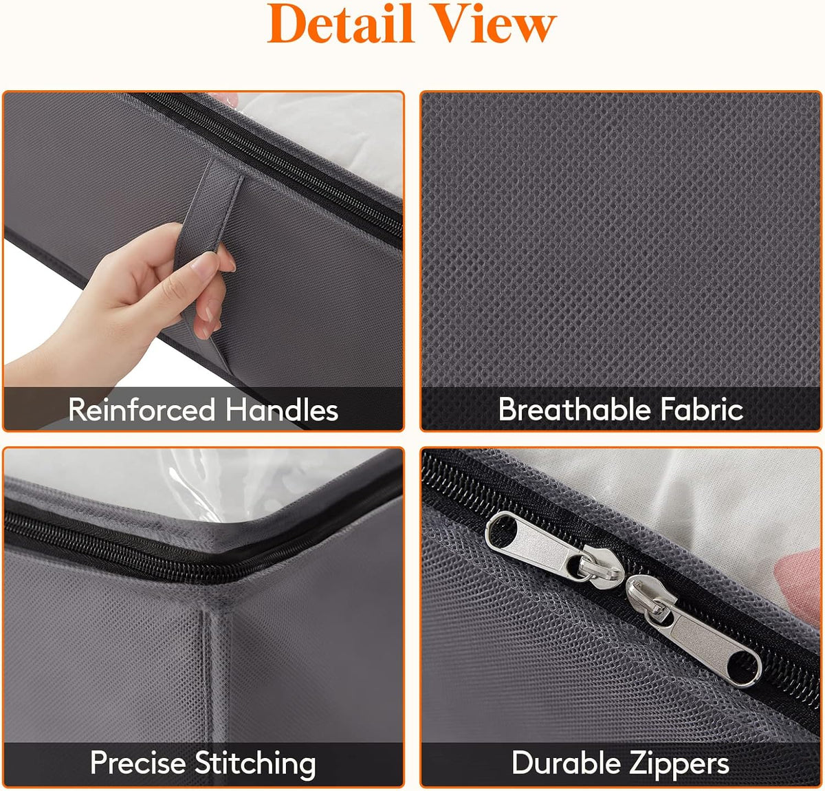 Lifewit 95L Under Bed Storage Container, Blanket Organizer, Gray