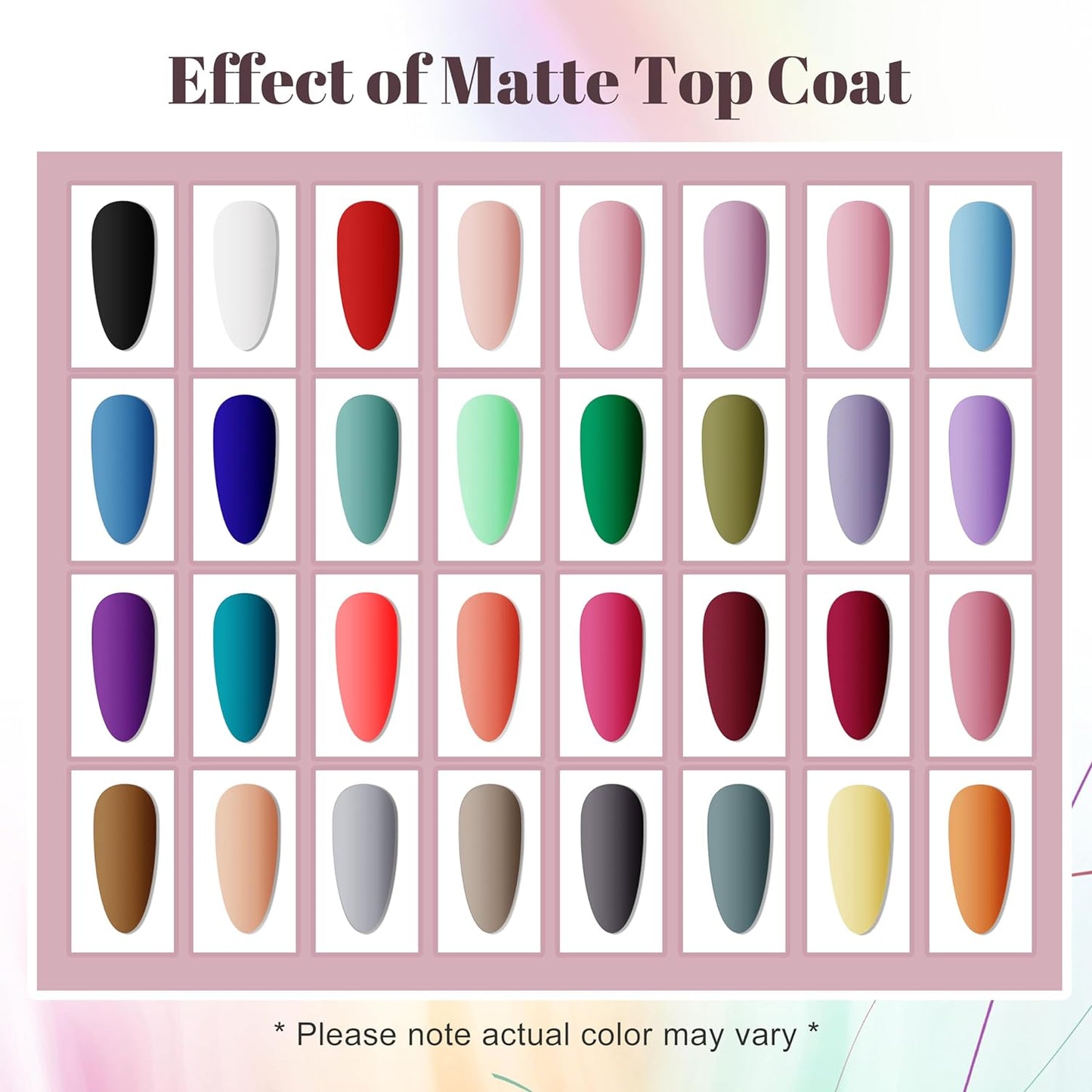 JODSONE Gel Nail Polish Kit 60 PCS with U V Light Soak off Base Top Coat 55 Shine Colors Gel Nail Kit Bright and Dark Brown Wine Red Series Manicure Set for Women and Girls