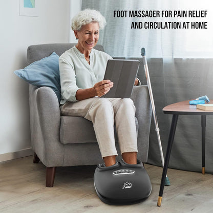 Snailax Shiatsu Foot Massager with Heat, FSA Eligible, Kneading, Compression, Vibration, Feet Massage Machine for Plantar Fasciitis, Neuropathy, Foot Warmer, Gifts for Women Men,Size 13