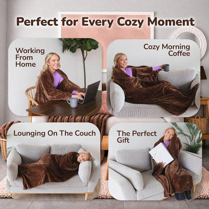 Super Blanky Wearable Blankets for Women & Men, Graduation Day Gift for Her, Cozy Gifts for Women, Wife Birthday Gifts Ideas