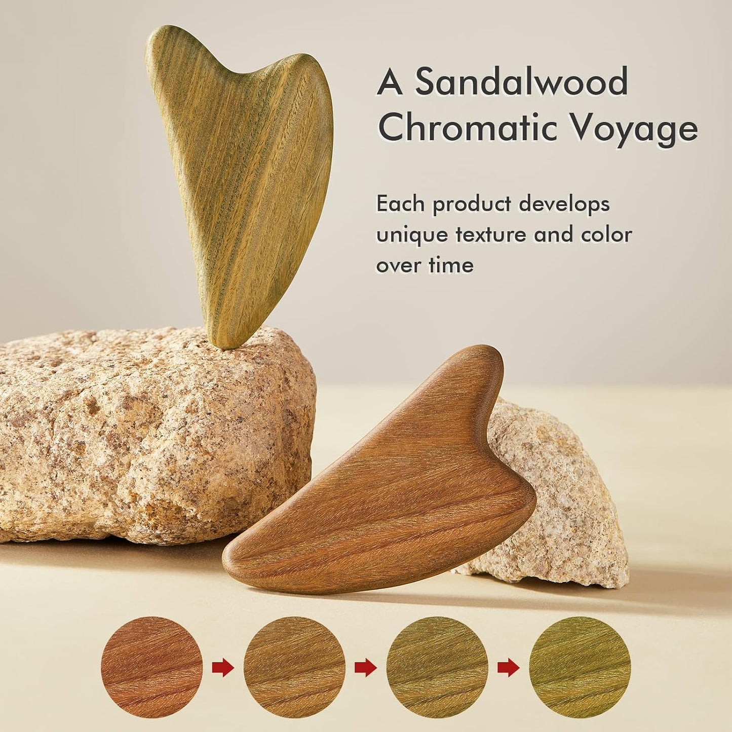 CHOSIN Gua Sha Tool for Face & Body: Face Massager Tool for Lymphatic Drainage - Jaw Lifting & Anti-Aging, Relieve Pain for Women Men Self Care Gift (Olive Wood)