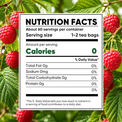TEAWOO Red Raspberry Leaf Tea, Herbal Tea Bags