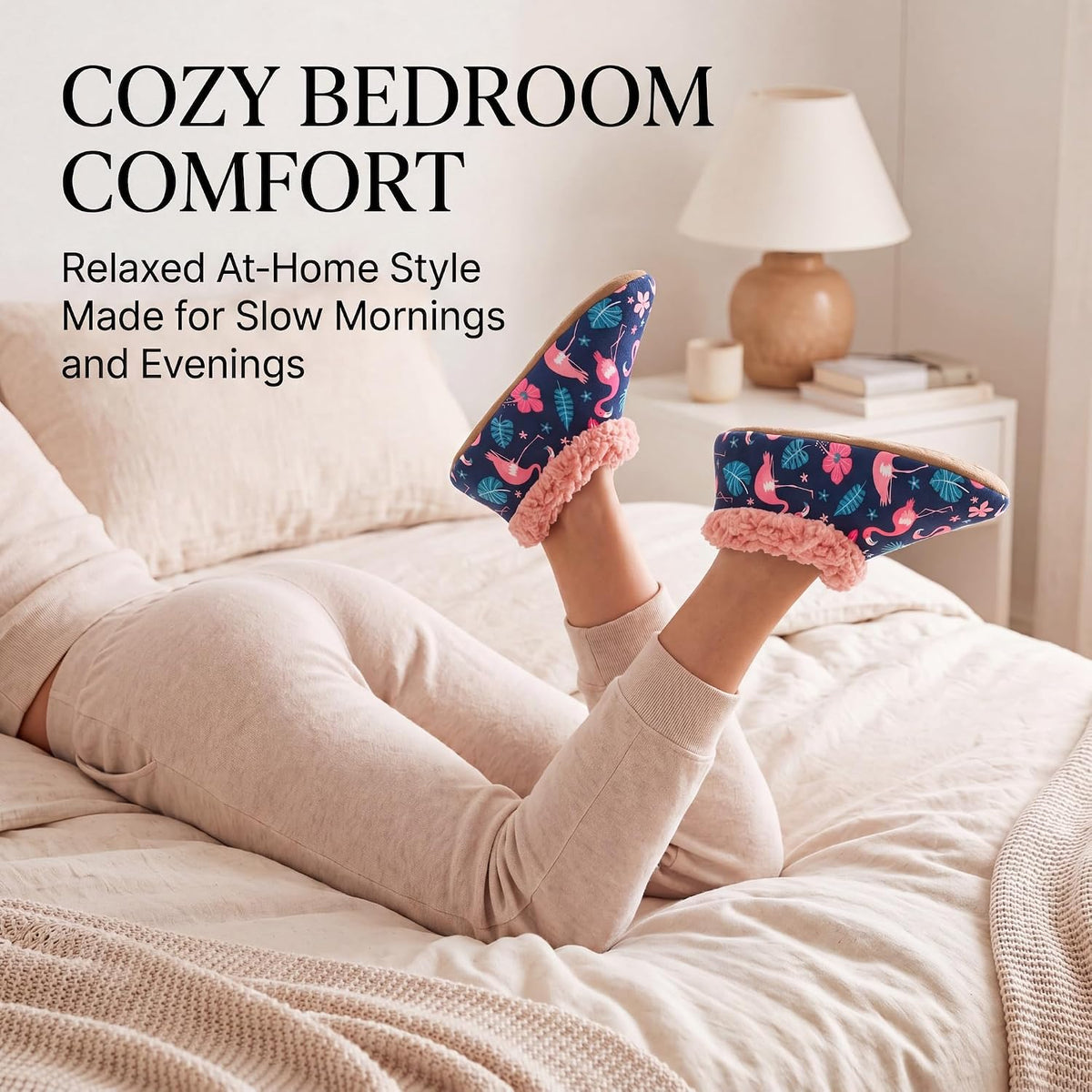 Cozylook Fuzzy Slippers for Women Indoor Soft Sole Slipper Socks
