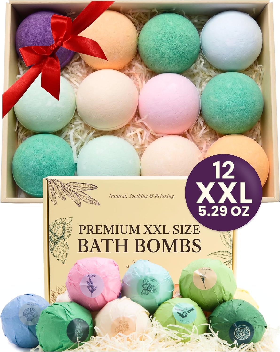 XXXL Bath Bombs for Women, 7pc, Birthday Gifts for Women by AdeleGourdain