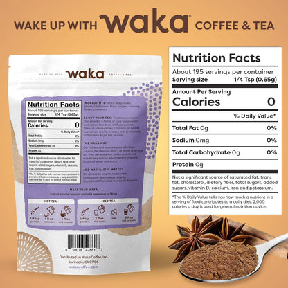 Waka Chai Powder Concentrate, Unsweetened Masala Chai, Sugar-Free, 4.5 oz