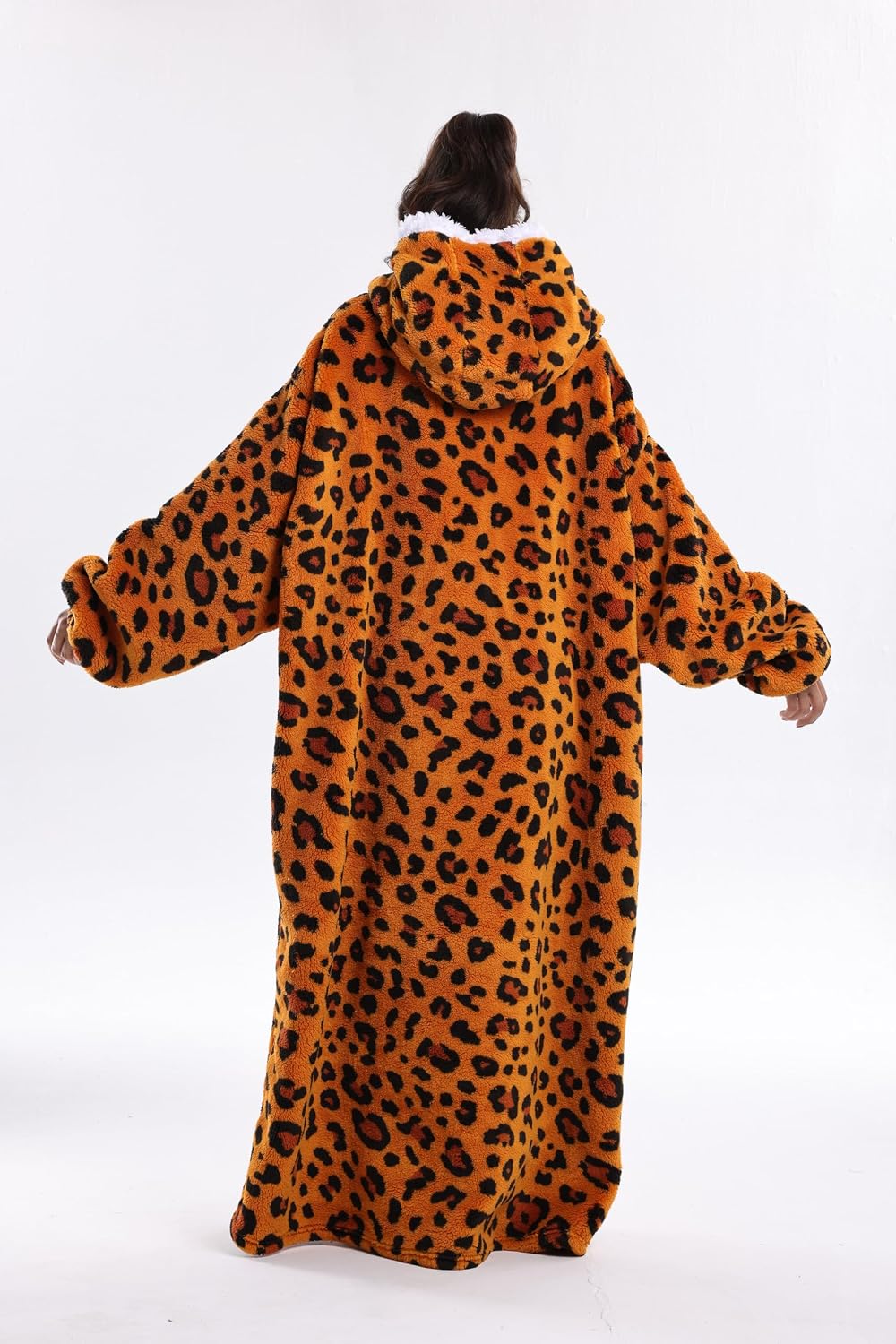 Capecage Blanket Hoodie, Long Hooded Blanket Sweatshirt as Birthday Gifts for Women Men, Long Wearable Blanket for Women Men.
