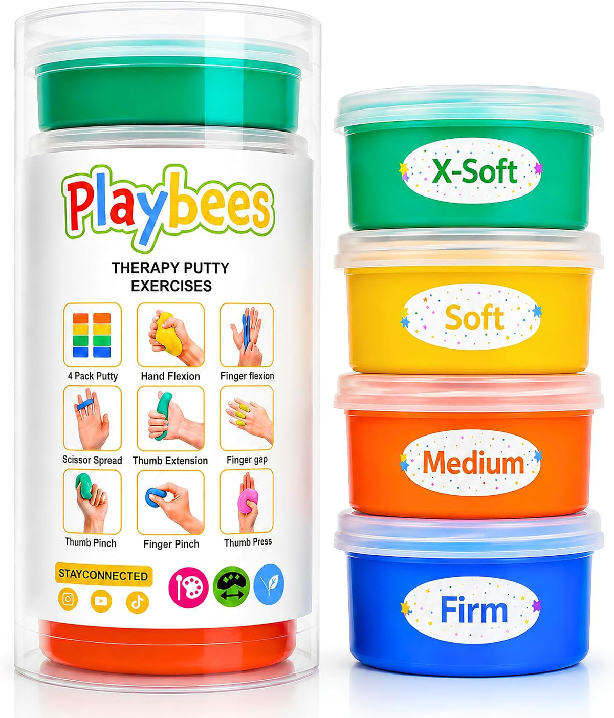 Playbees Therapy Putty, Sensory Hand Exercise for Kids & Adults