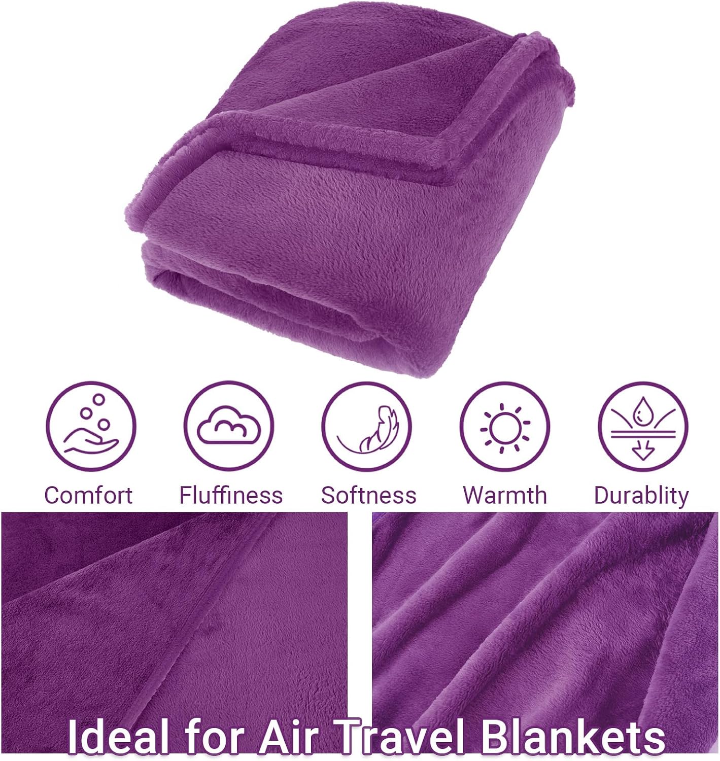 Compact Travel Blanket for Airplane, Premium Soft 2-in-1 Blanket with Pillowcase and Carry Bag, Lightweight Travel Essentials with Luggage Sleeve and Backpack Clip, Mint Green