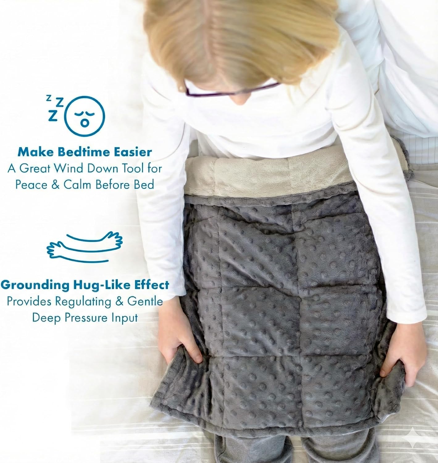 Harkla Weighted Lap Pad for Kids, Deep Blue, 5lb
