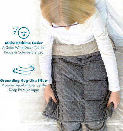 Harkla Weighted Lap Pad for Kids, Deep Blue, 5lb