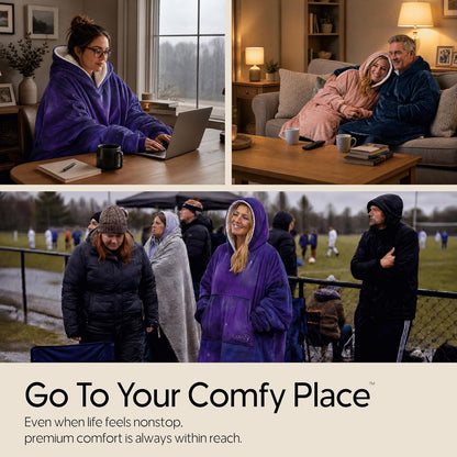 THE COMFY Original | From Shark Tank | Patented | Oversized Sherpa Wearable Blanket Hoodie| Gift for Women & Men | One Size