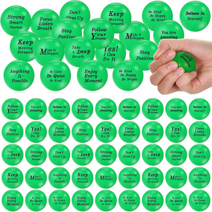 Poen 120 Pcs Motivational Foam Balls with Inspirational Quotes