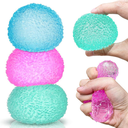 3Pcs Textured Stress Balls, Soft Sensory Fidget Toys Ball for Adults Kids