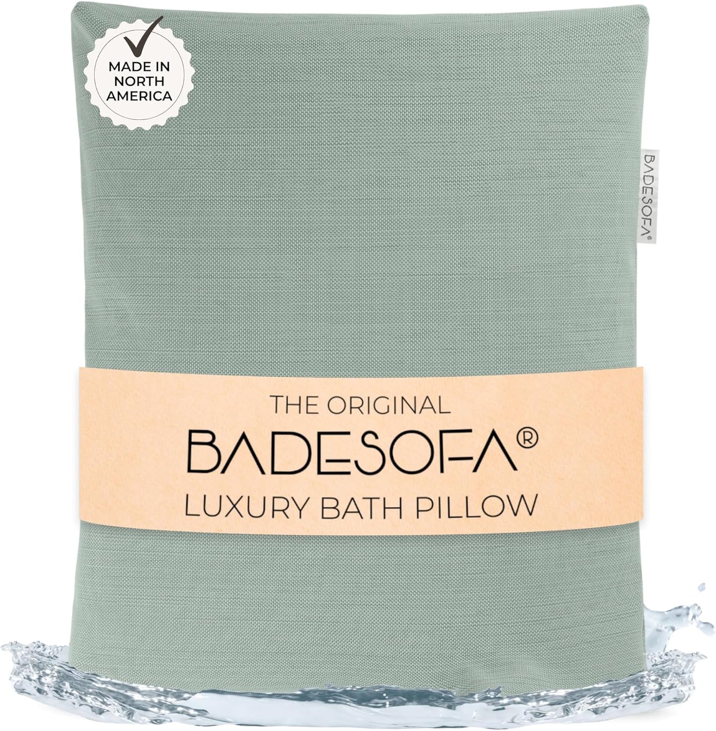 BADESOFA® Luxury Bath Pillow M - Lusciously Soft & Comfortable Tub Pillow for Bathtub - Washable & Quick-Drying Bath Back Pillow - Non-Slip Full Body Tub Pillow - Luxury Spa Cushion in Ivory Pearl