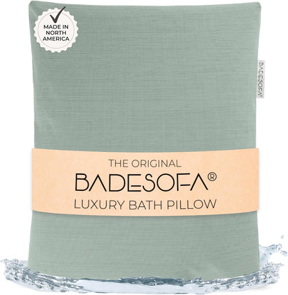 BADESOFA® Luxury Bath Pillow M - Lusciously Soft & Comfortable Tub Pillow for Bathtub - Washable & Quick-Drying Bath Back Pillow - Non-Slip Full Body Tub Pillow - Luxury Spa Cushion in Ivory Pearl