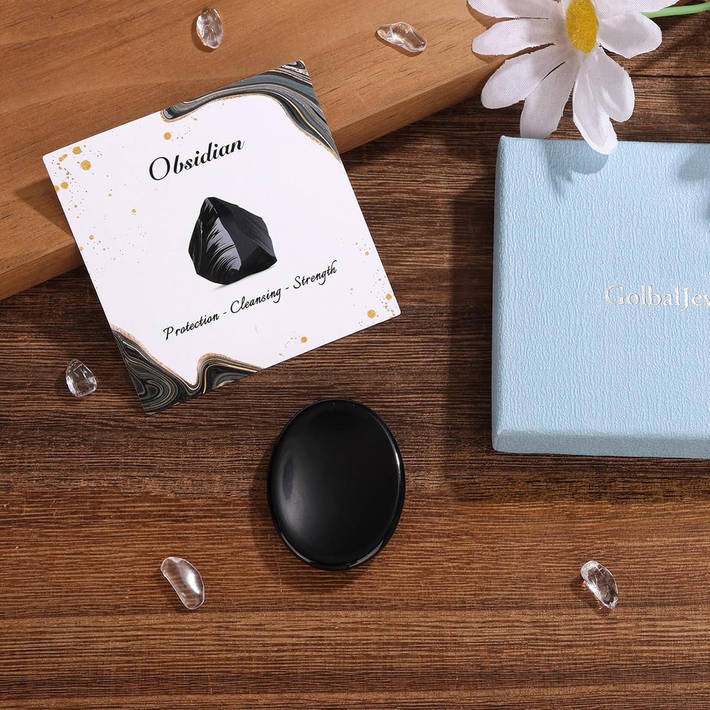 6PCS Thumb Worry Stone for Anxiety Healing Crystals Sets, Hand Carved Crystals and Healing Stones, Meditation Crystal Reiki Natural Relax Palm Stone for Anxiety Therapy Relief