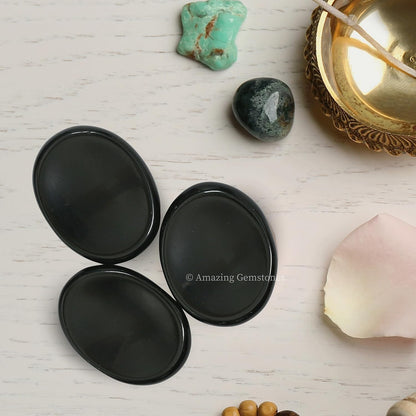 Amazing Gemstone Labradorite Thumb Worry Stone, Anxiety Stone, Healing Crystals - Piedra Crystal Fidget for Gift, Meditation, Calming, Relaxation, Stress Relief - Colors A