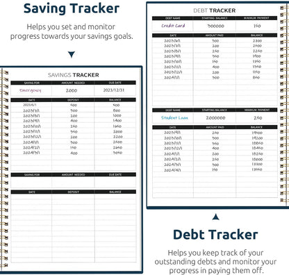 Budget Planner - Monthly Budget Book with Expense Tracker Notebook, Undated Bill Organizer & Finance Planner to Take Control of Your Money, Account Book to Manage Your Finances-Pink