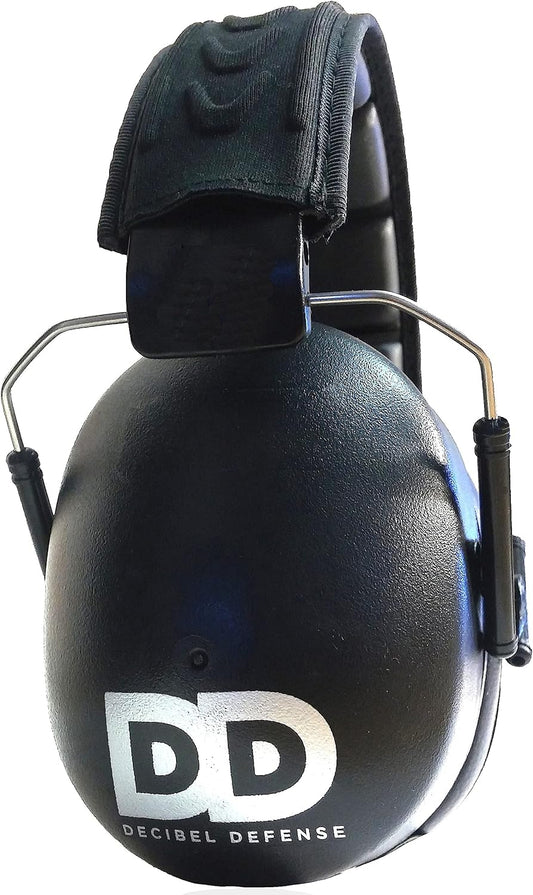 DECIBEL DEFENSE Professional Safety Ear Muffs 37dB NRR - The HIGHEST Rated & MOST COMFORTABLE Ear Protection for Shooting & Industrial Use - THE BEST HEARING PROTECTION...GUARANTEED (BLACK)