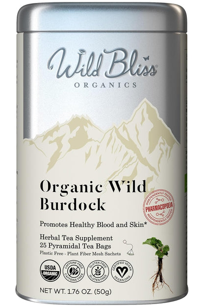 Wild Bliss Organic Burdock Root Tea - 25 Tea Bags