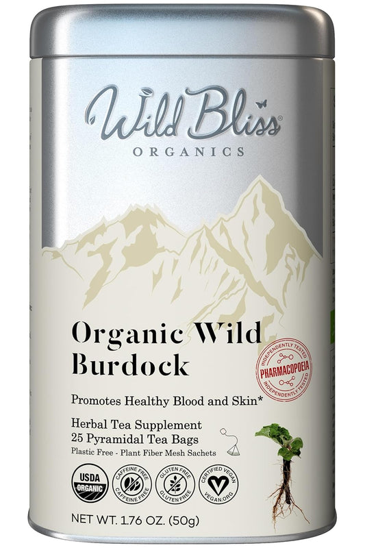 Wild Bliss Organic Burdock Root Tea - 25 Tea Bags