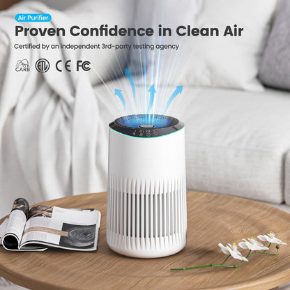 Air Purifiers for Bedroom Home for Smoke Pet Dander Odors 2 Pack Ivory