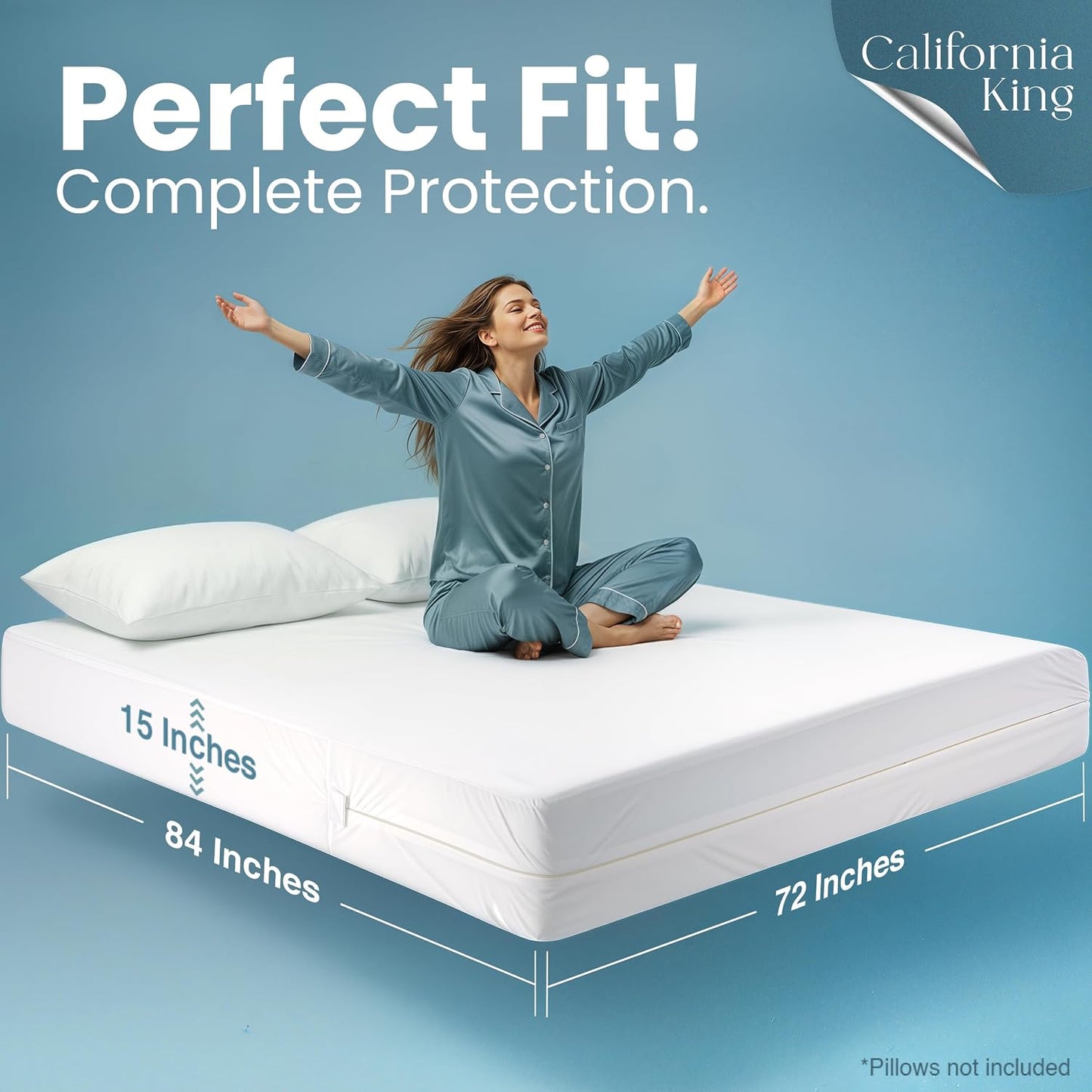Utopia Bedding Mattress Protector Zippered Twin XL Size, 100% Waterproof Bed Bug and Dust Mite Proof Mattress Encasement, Absorbent 6 Sided Mattress Cover