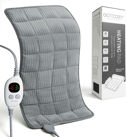 GOTCOZY Heating Pad 12"x24" for Back Pain Relief & Cramps(Rose)