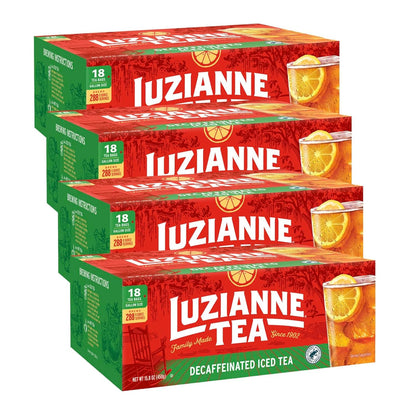Luzianne Unsweetened Hibiscus Iced Tea Bags, Family Size, 22ct Box (Pack of 6)